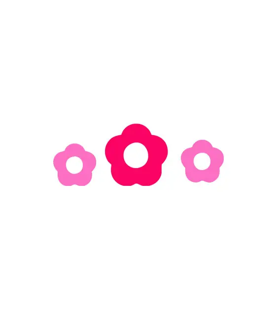 Delicate Hot Pink Floral Pattern Vector Art