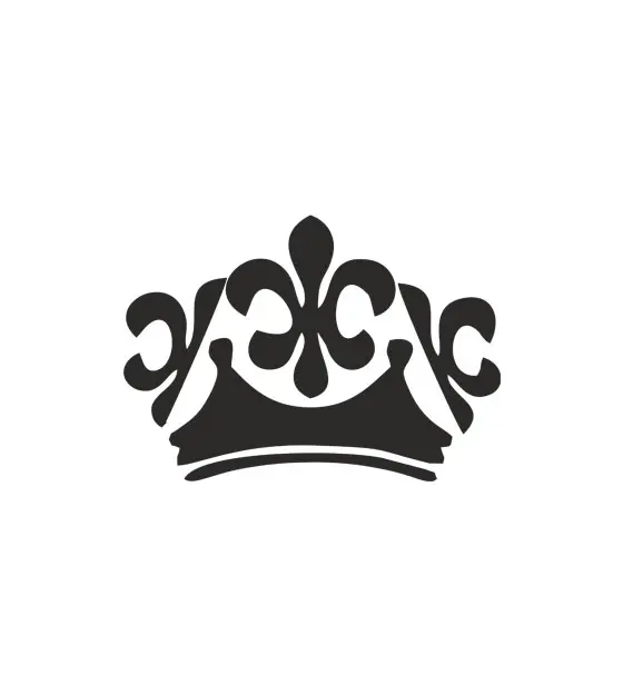 Beautiful Fancy Crown Silhouette Art