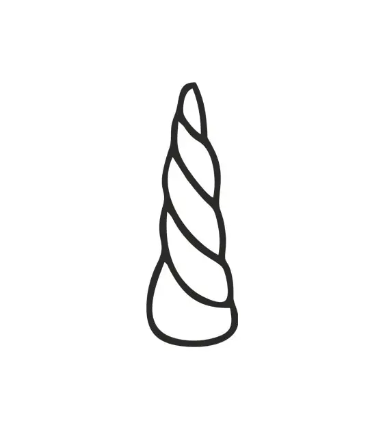 Subtle Outline Unicorn Horn Silhouette Art