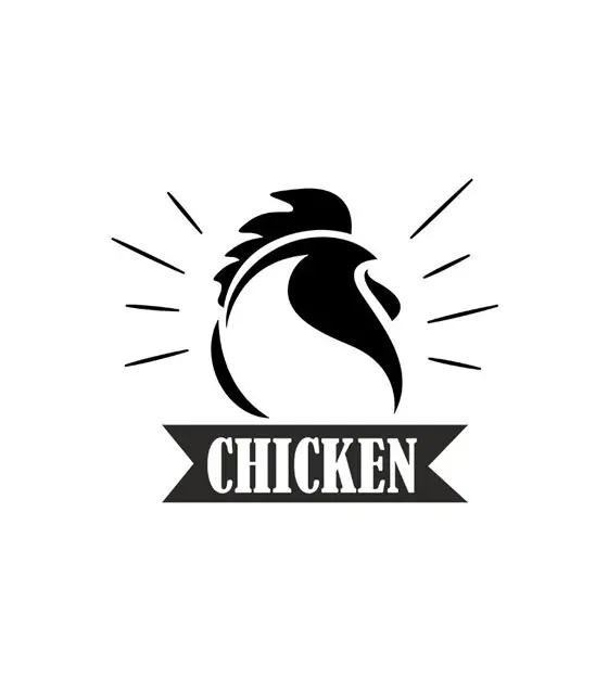Domestic Chicken Logo Silhouette Art
