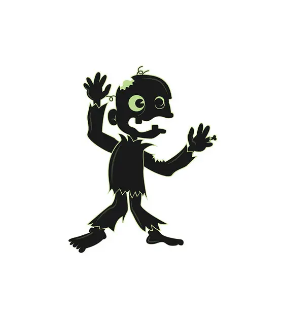 Scariest Halloween Zombie Silhouette Art