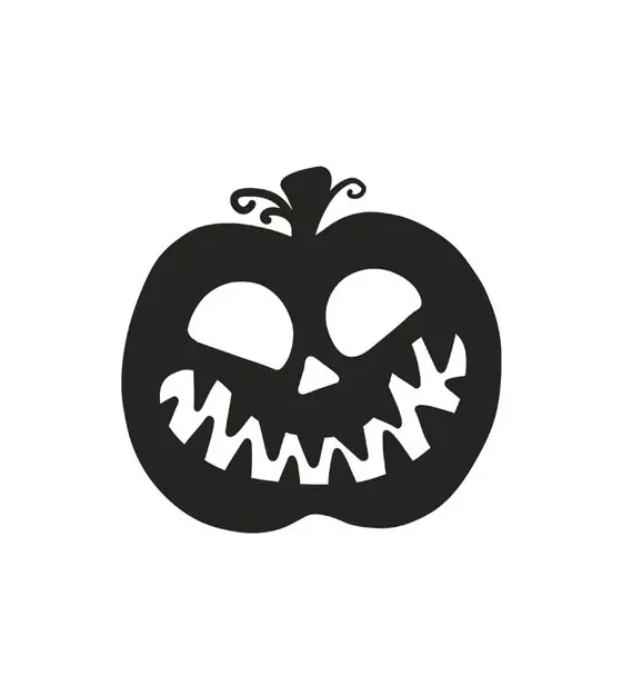 Sneering Jack O' Lantern Silhouette Art