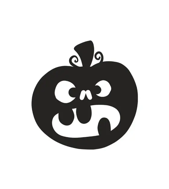 Astonished Halloween Pumpkin Silhouette Art