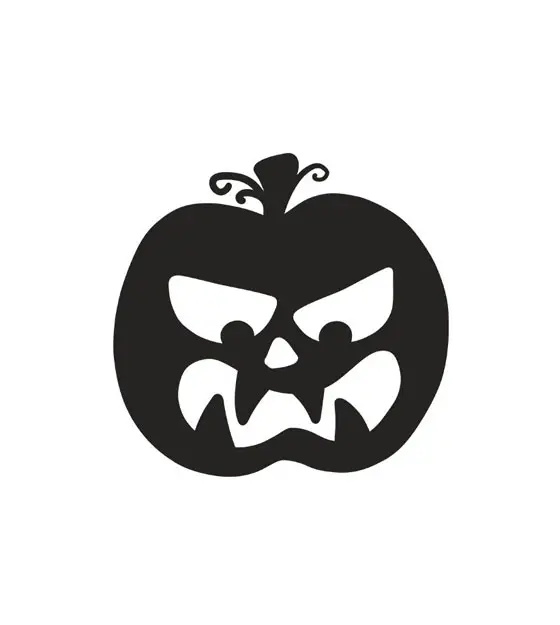 Angry Jack O'Lantern Halloween Silhouette Art
