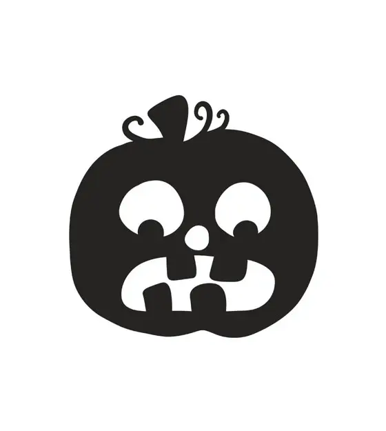 Pensive Halloween Pumpkin Silhouette Art