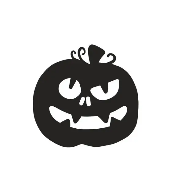 Cheerful Jack O' Lantern Halloween Silhouette Art