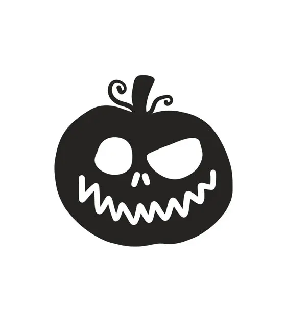 Woozy Halloween Pumpkin Jack O'Lantern Silhouette Art