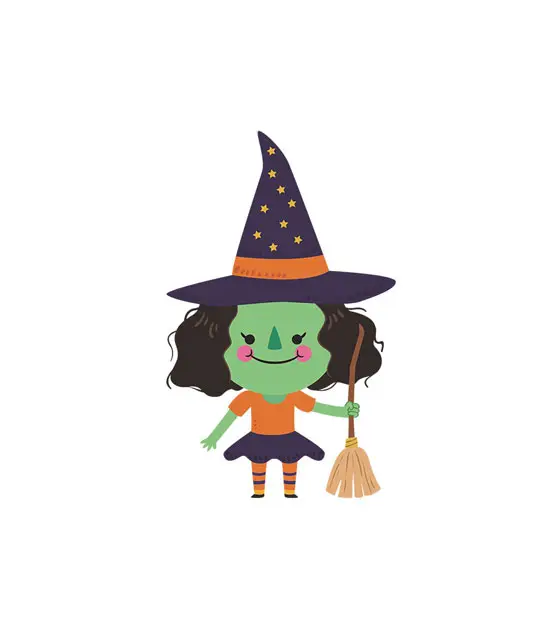 Appalling Witch Halloween Costume Vector Art