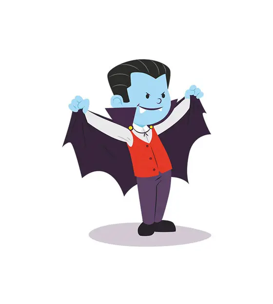 Vampire Dracula Halloween Costume Vector Art