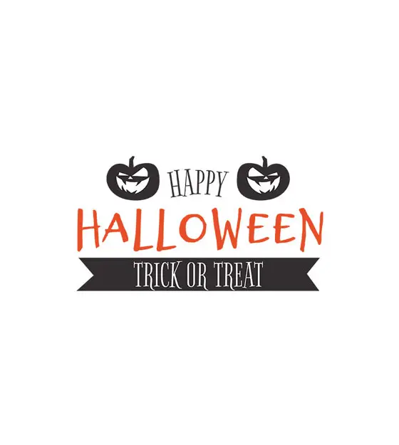 Jack O'Lantern Happy Halloween Trick or Treat Vector Art