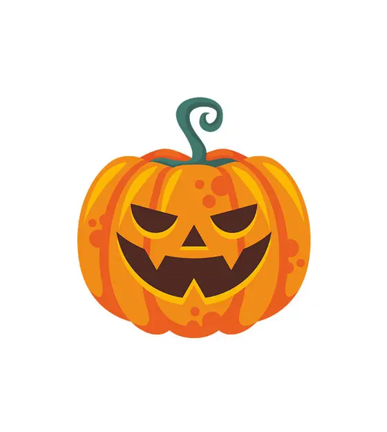 Sneering Smile Jack O' Lantern Vector Art