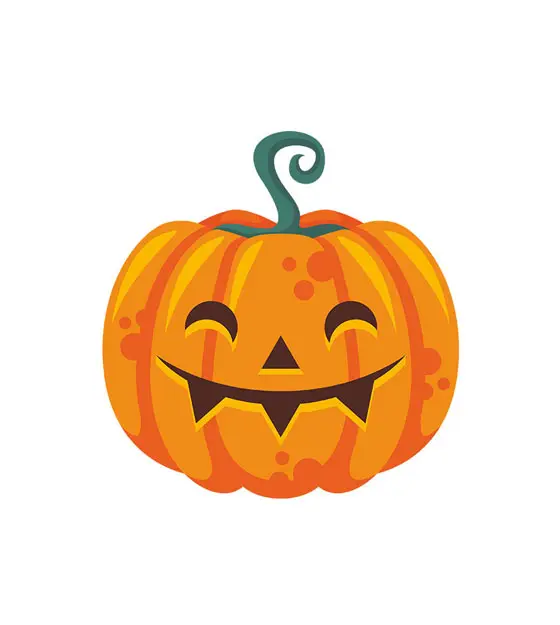 Beaming Face Jack O' Lantern Halloween Vector Art