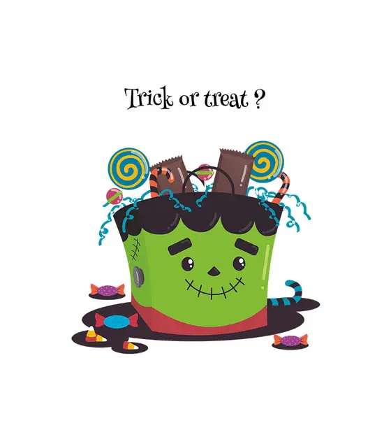 Frankenstein's Bucket of Candies Vector Art
