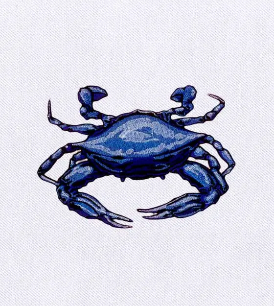 Crustacean Blue Crab Embroidery Design