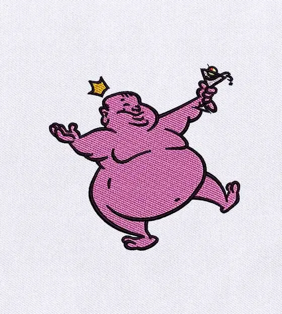 Cocktail Induced Alien Embroidery Design
