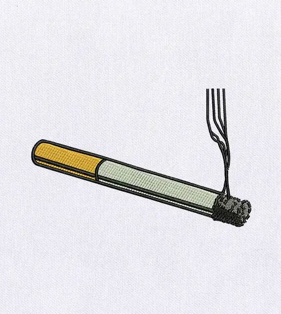 Blazing Cigarette Embroidery Design