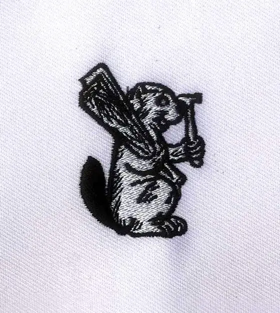 Amiable and Hardworking Beaver Embroidery Design