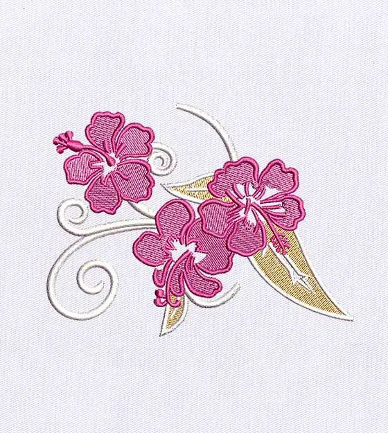 Spectacular Cherry Blossom Flowers Embroidery Design