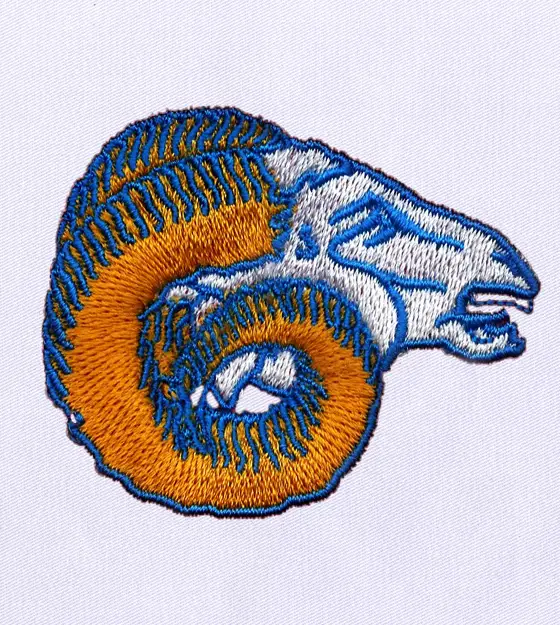 Hard Headed Colorful Ram Embroidery Design
