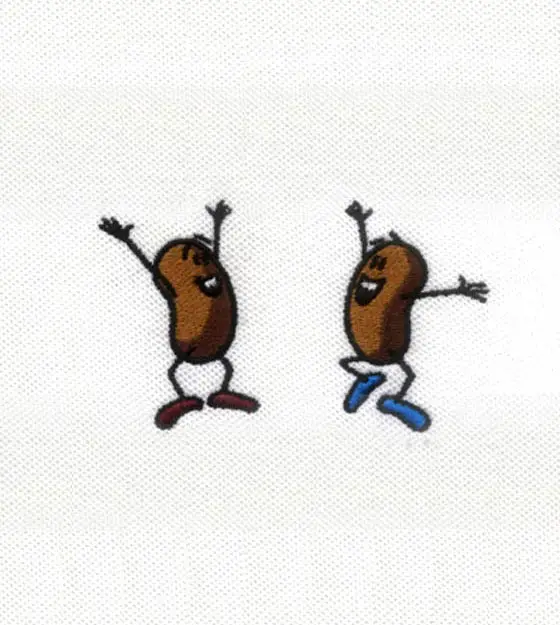 Cheerily Rejoicing Beans Embroidery Design