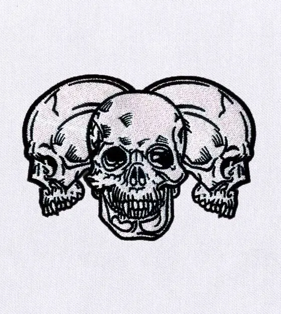 Dangerously Haunting Skulls Embroidery Design