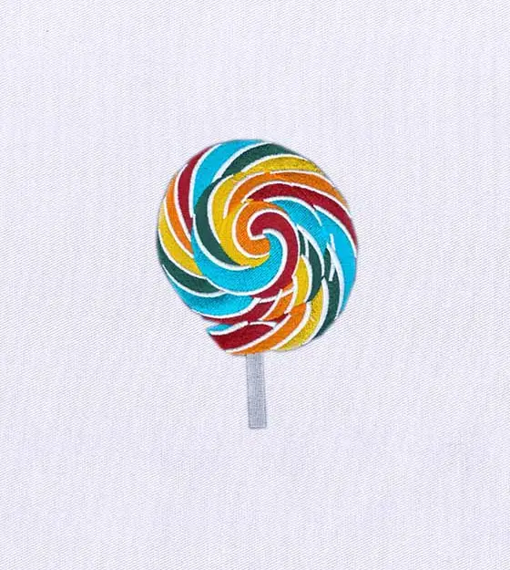 Rainbow Lollipop Vibrant Embroidery Design