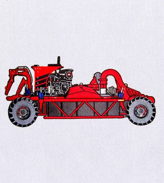 Steam Punk Car Vibrant Embroidery Design