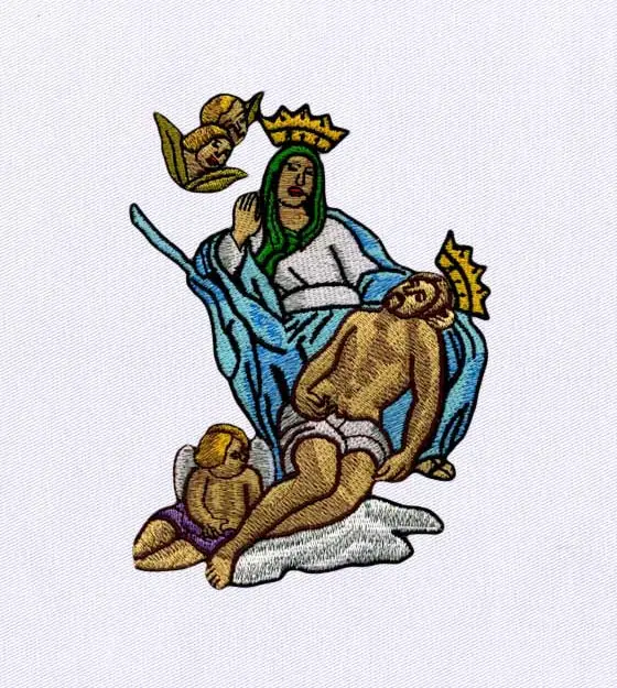 Compelling Madonna Art Digital Embroidery Design