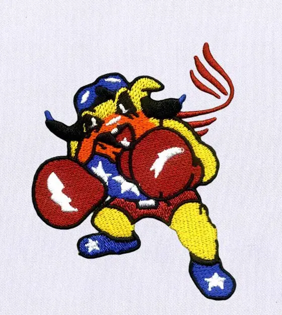 Angrily Boxing Bulldog Embroidery Design