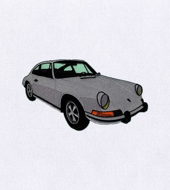 Elegant Porsche Car Embroidery Design