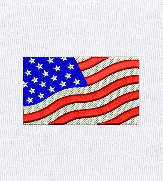Inventive Artistic Flag Embroidery Design