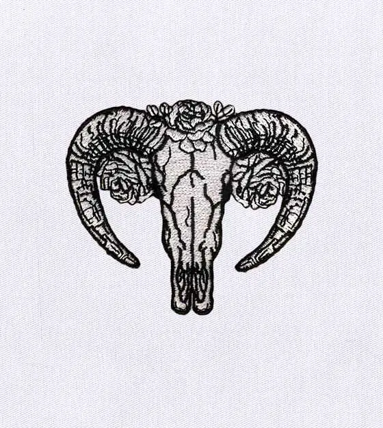 Elusive and Intriguing Ram Embroidery Design