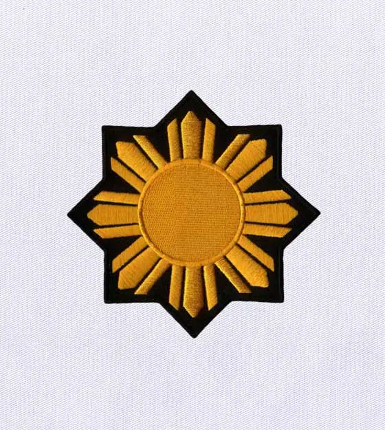 Subtle Heated Sun Embroidery Design