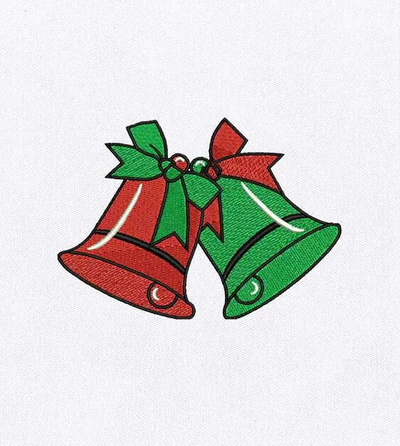 Jingling Christmas Bells Embroidery Design