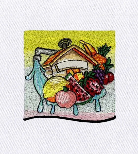 Juicy Summer Exotic Fruits Embroidery Design