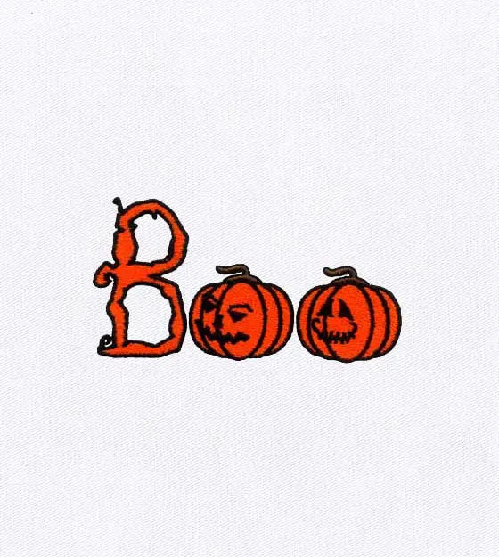 Boo Halloween Pumpkins Digital Embroidery Design