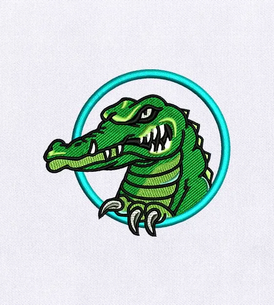 Enthralling Crocodile Machine Embroidery Design