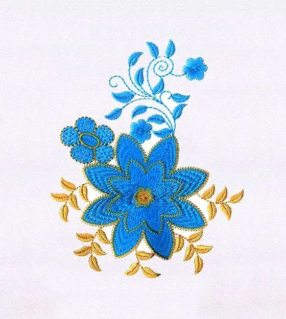 Intricate and Delicate Flowers Embroidery Design