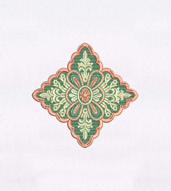 Delicately Symmetrical Quilting Embroidery Design