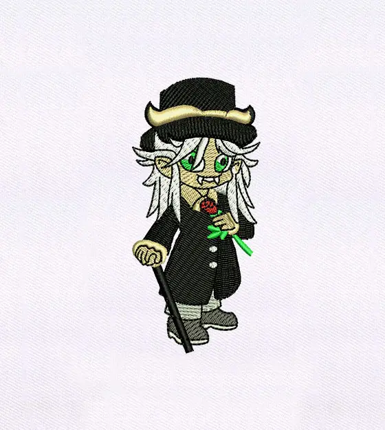Demonic Black Butler’s Undertaker Embroidery Design