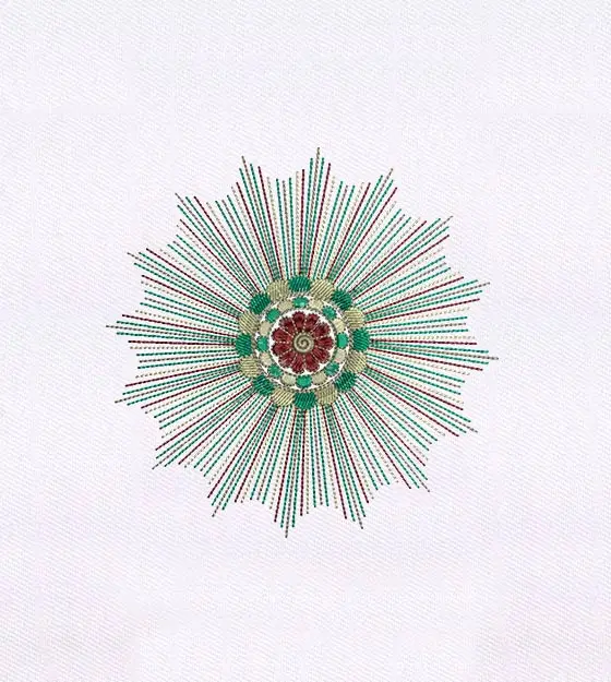 Delicate Lines and Flower Quilting Embroidery Design