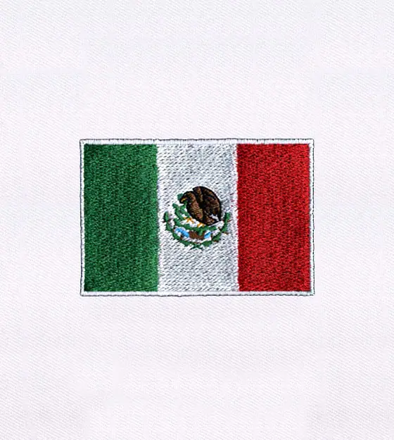 Patriotic Flag of Mexico Embroidery Design