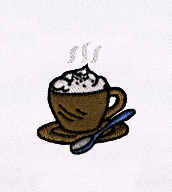 Cream Topped Frappuccino Coffee Embroidery Design