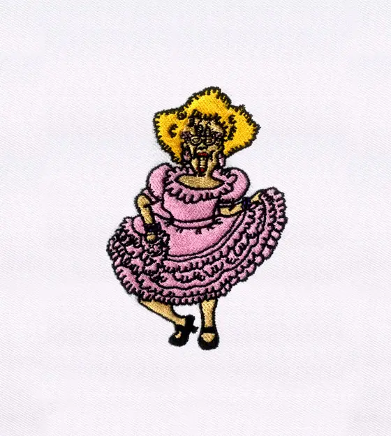 Colorful and Vivacious GrandMa Embroidery Design