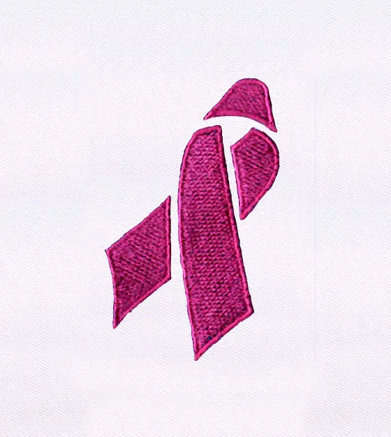 Breast Cancer Support Pink Ribbon Embroidery Design