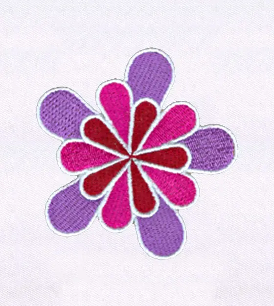Purple and Maroon Flower Quilting Embroidery Design
