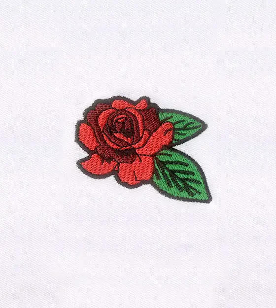 Precious Fancy Red Rose Embroidery Design