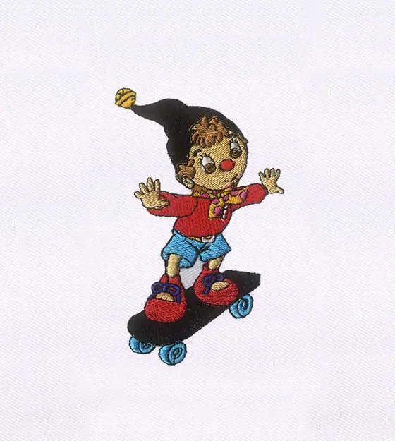 Skateboarding Puppet Boy Embroidery Design