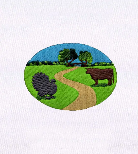 Cattle Farm Embroidery Design