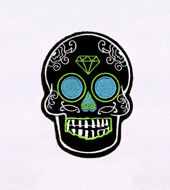 Intricately Detailed Dark Skull Embroidery Design